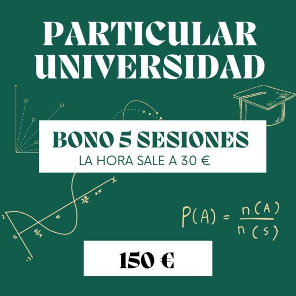 Clases particulares Universidad (pack 5 sesiones)